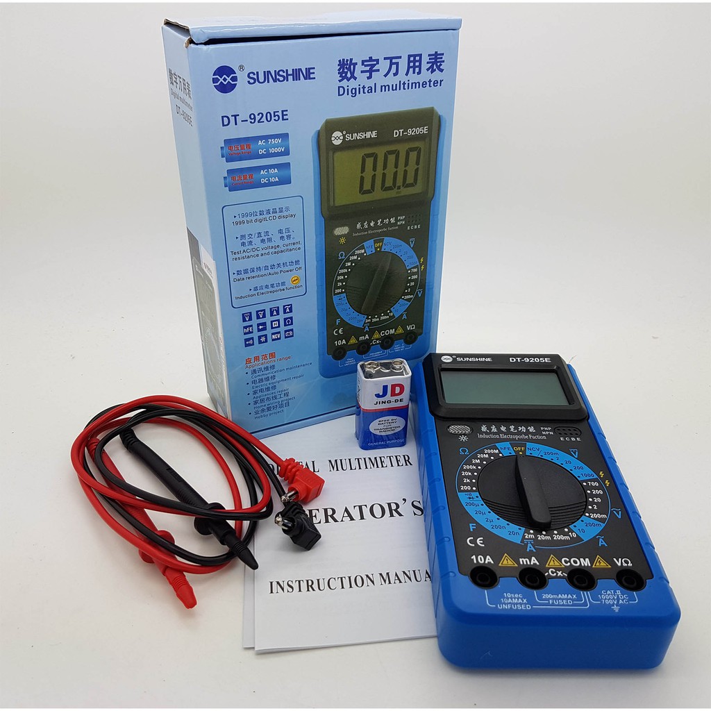 Multitester Avometer Multimeter Digital Ori Sunshine Dt E