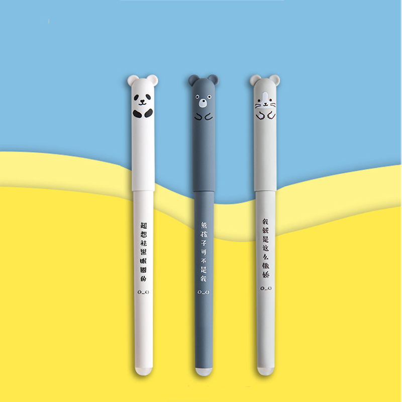 Creative Erasable Cartoon Bear Series Gel Pen Popular Writing Utensils