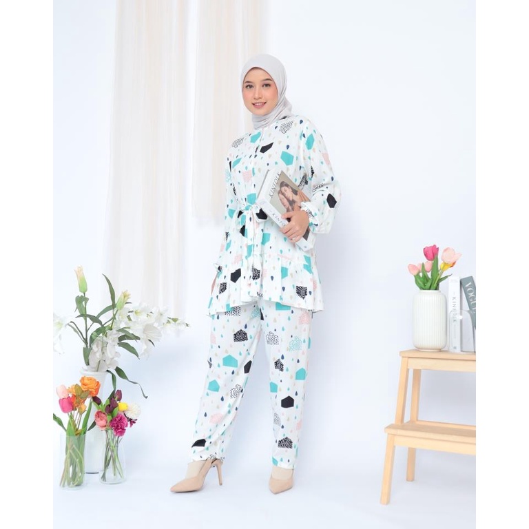 Blouse Rayon Viscose Setelan Wanita Rempal Balon Premium