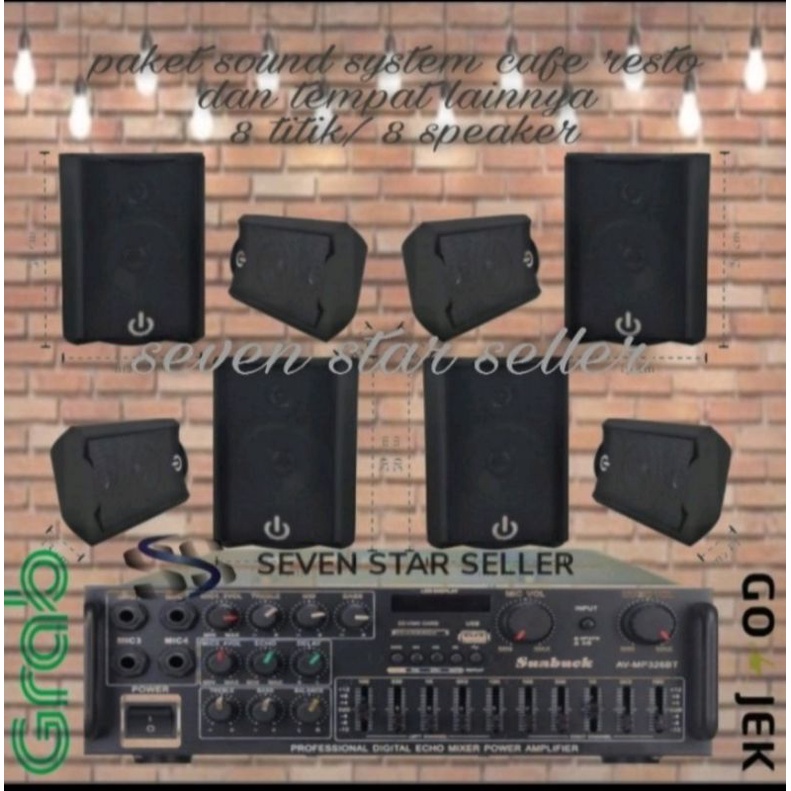 paket sound cafe 8titik speaker crimson