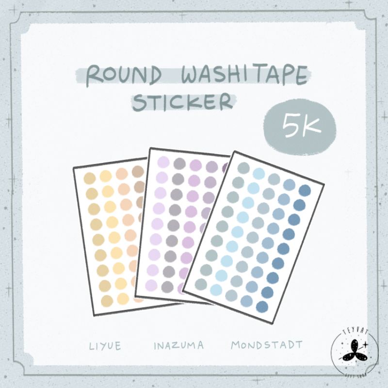 

Round Washitape Sticker Genshin Impact