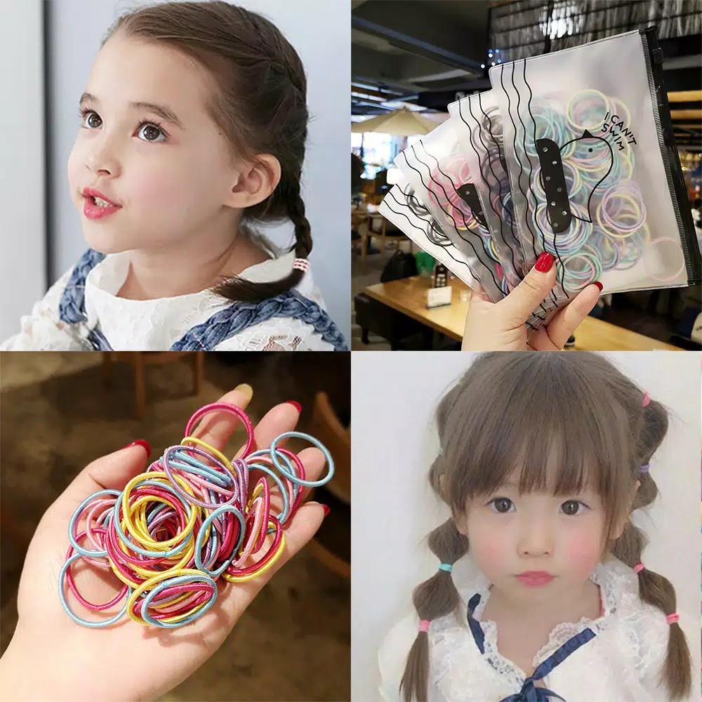 KARET GELANG IKAT RAMBUT WANITA / KARET GELANG RAMBUT KOREA ELASTIS / HAIRBAND MURAH (HARGA 1 PCS)