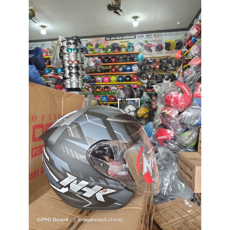 HELM NHK R6 PATROL BK DOF/SILVER/HELM HALFACE NHK