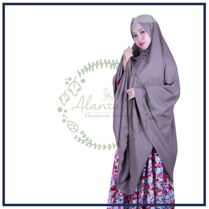 Alantasik - JILBAB SUPER JUMBO MOSSCREPE XXXL  NON  PET / HIJAB SYARI MOSCREPE SEMI MUKENA GR.4