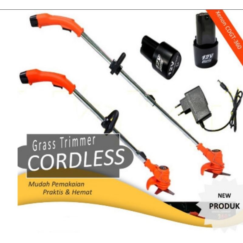 XENON promo mesin potong rumput padi batrei cordless brush cutter