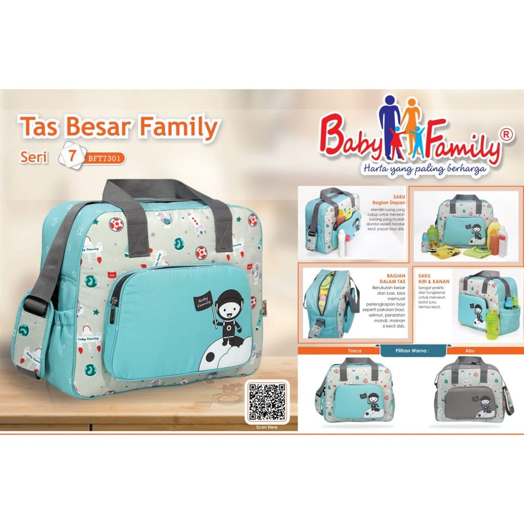 Tas Bayi Kecil Medium Besar Bordir Baby Scots Baby Family