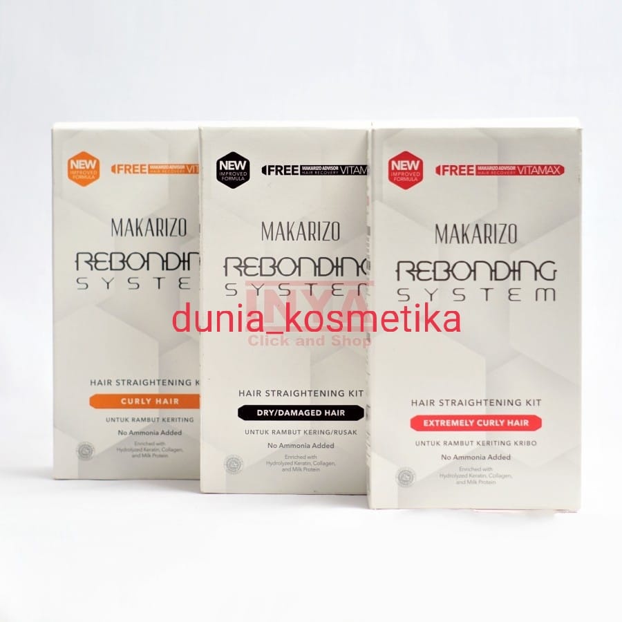 Makarizo Rebonding System Tube Set 120ml pelurusan rambut