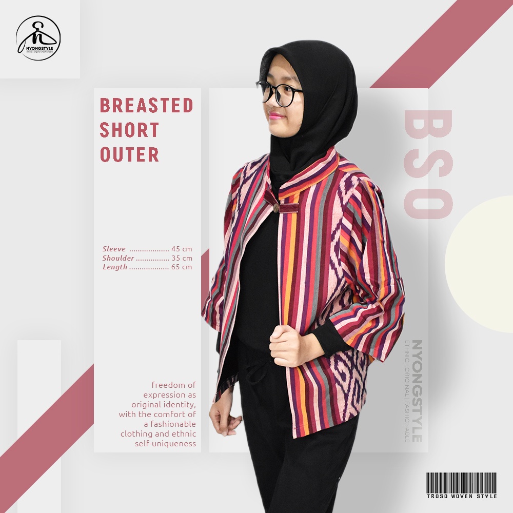 BREASTED SHORT OUTER / BLAZER TENUN / BLAZER OUTER / SHORT OUTER / OUTER TENUN