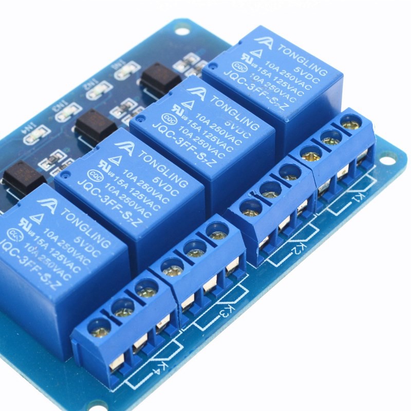 RELAY 5V 4 CHANNEL OUTPUT 250VAC 30VDC 10A WITH OPTOCUPLER MODUL