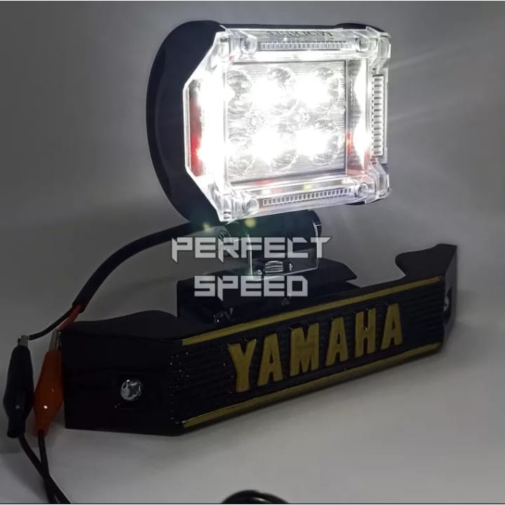 PAKET LAMPU+KUMIS YAMAHA RX-KING,RX-SPESIAL,RX SERIES LAMPU TEMBAK/LAMPU SOROT LED MODEL CR4594+KUMIS YAMAHA