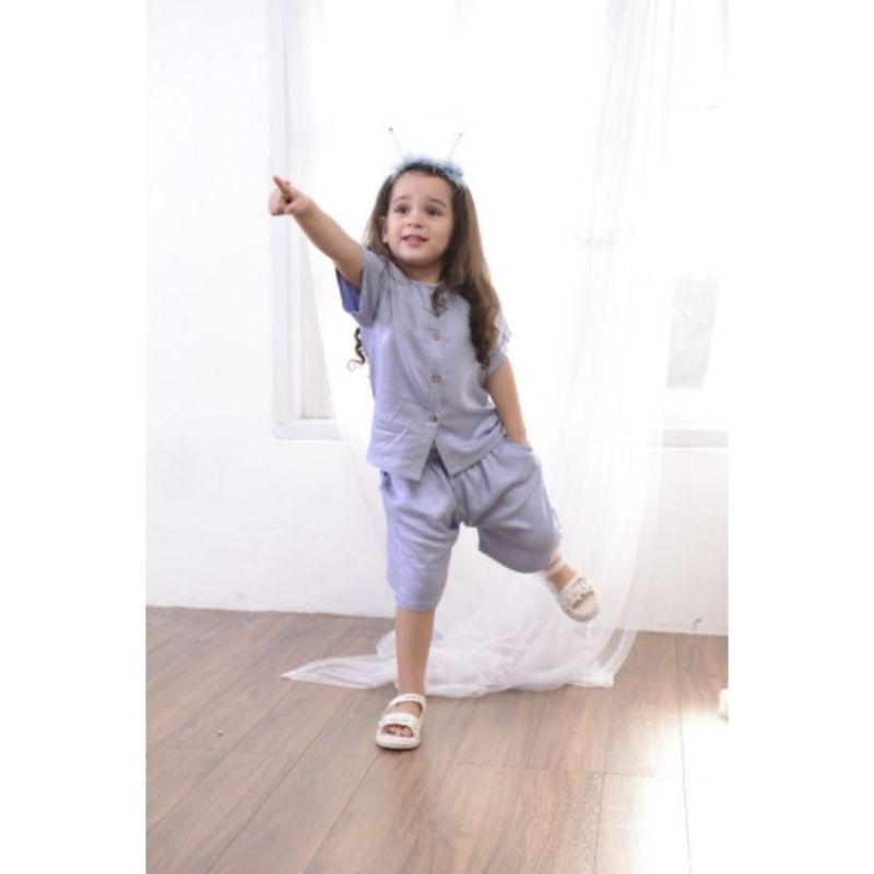 Playful Set Clarisha Kids / Setelan Pendek Anak / Baju Anak