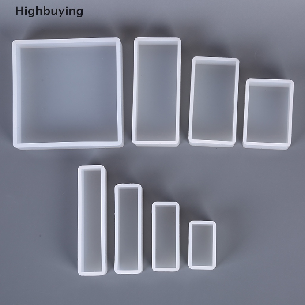 Hbid Cetakan Resin DIY Bentuk Persegi Panjang Bahan Silikon Untuk Dekorasi Perhiasan