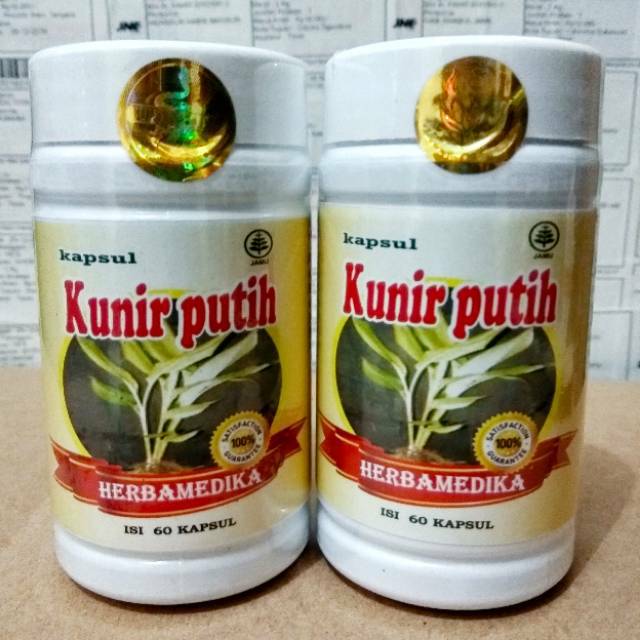 KAPSUL KUNIR PUTIH ISI 60 KAPSUL HERBAMEDIKA