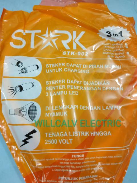 RAKET NYAMUK STARK - RAKET NYAMUK CAS CHARGER STARK