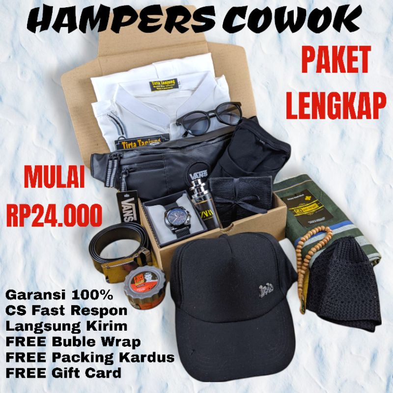 Hampers Kado Gift Box Cowok Hadiah Ulang Tahun Cowok Anniversary Hampers Black Hempers Muslim Hitam 