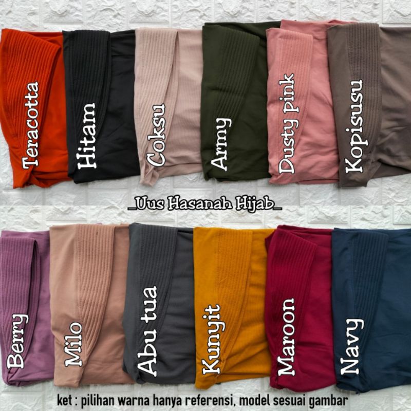 (Ori Nafisha) GUZEL •jilbab instan jersey super•kerudung instan pet list