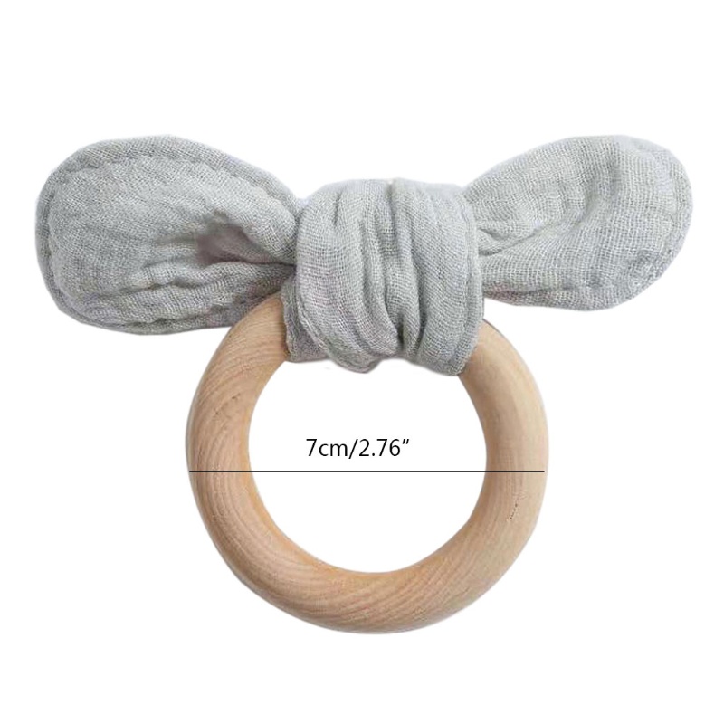 Mary 1pc Mainan Teether Ring Kayu Untuk Bayi Newborn