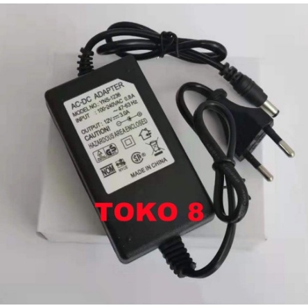 ADAPTOR DC 12V 2A MURNI TRAFO POWER SUPPLY UNTUK LAMPU STRIP ALL CCTV DVR HDD ADP PSU BNC DRAT