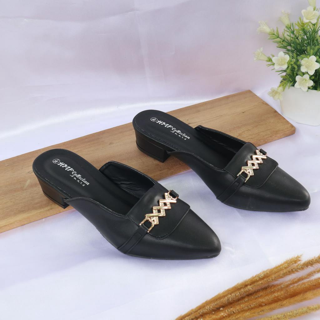 HMF Viyury Sepatu Heels Mules Wanita 3 cm MT14