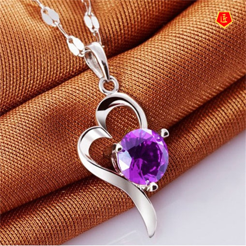 [Ready Stock]Women's Korean-Style Fashion Heart-Shaped Pendant