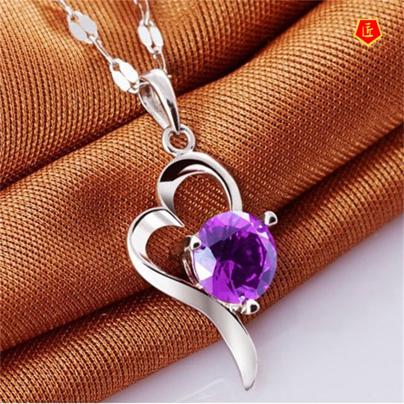 [Ready Stock]Women's Korean-Style Fashion Heart-Shaped Pendant