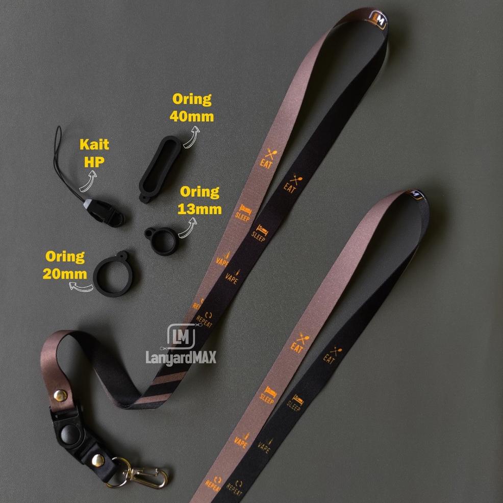 

(X1G3) ★ Lanyard Pod HP eat Sleep Vp Repeat 1,5cm //Hadir@lagi
