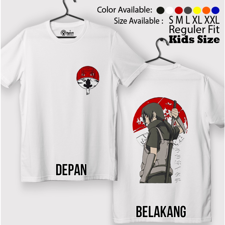 Baju Kaos Atasan Anak Laki-Laki Anime Naruto Shipuden Uchiha Itachi