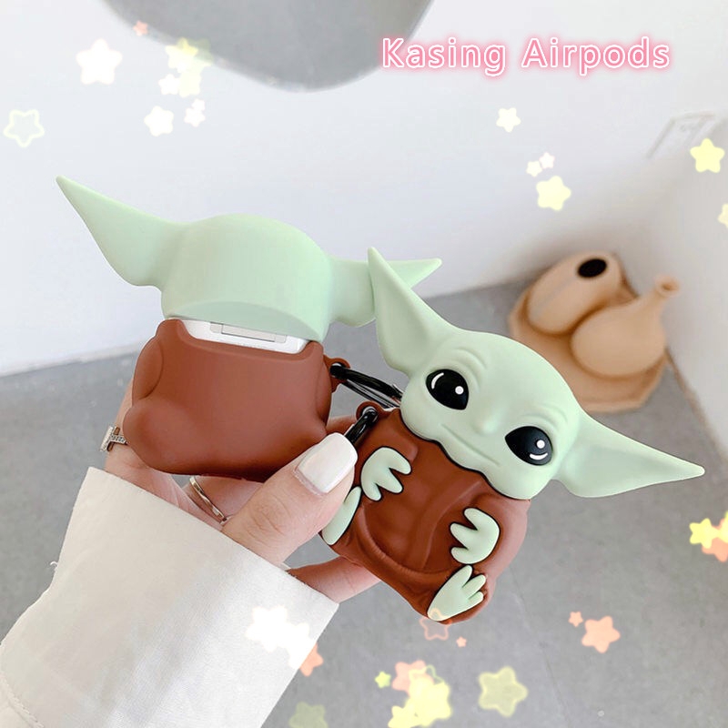 Case Airpods Pro Airpods Gen 1 2 Star Wars Yoda Shockproof Portable Earphone Penutup Silikon Lembut Shopee Indonesia