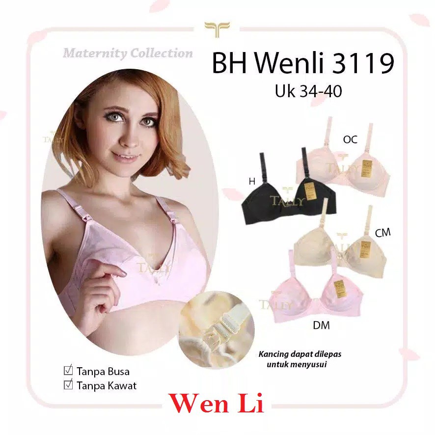 Bra Sorex Bumil Menyusui Katun Busa Tipis &amp; Tanpa Kawat / BH Ibu Menyusui Sorex 8119 &amp; Wenli 3119