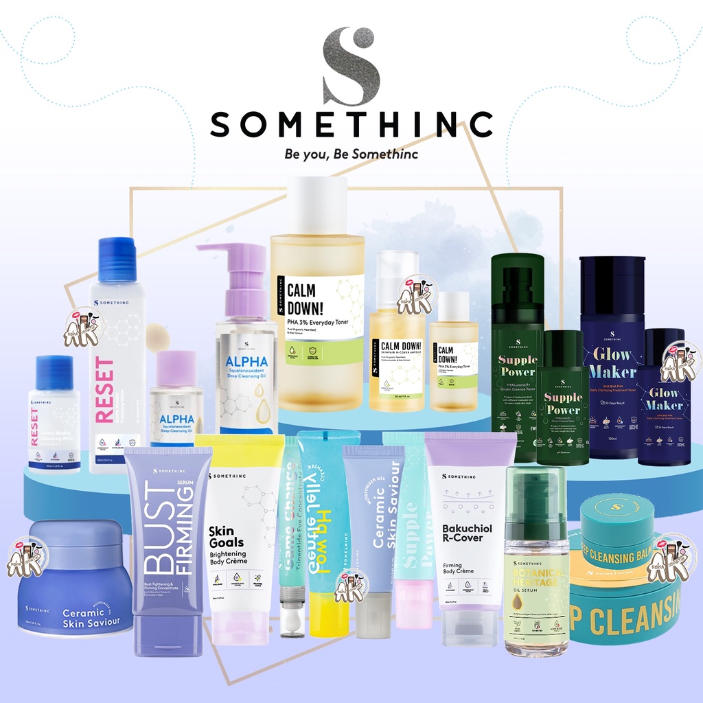 SOMETHINC TONER GLOW MAKER/SUPPLE POWER, CLEANSER, CERAMIC SKIN, GAME CHANGER, SUN SCREEN STICK, MASKER, TONER, SUPPLE POWER, BODY CREME