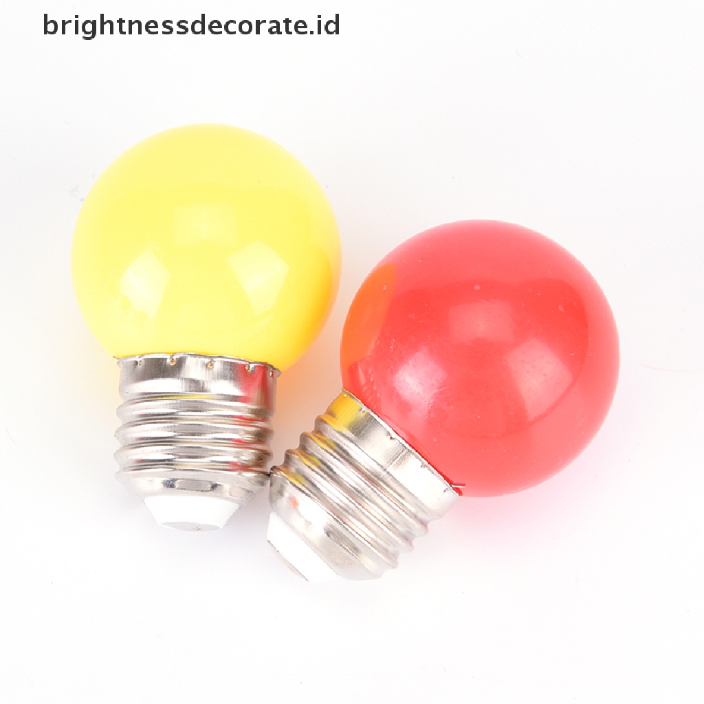 Lampu Led 2w E27 Bentuk Bola Golf Warna Biru Merah Hijau Kuning