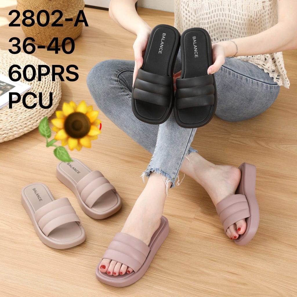 Sandal Karet Jelly Wedges Wanita import Model Terbaru Original Kekinian by AGUNG STYLE Balance 2802-A