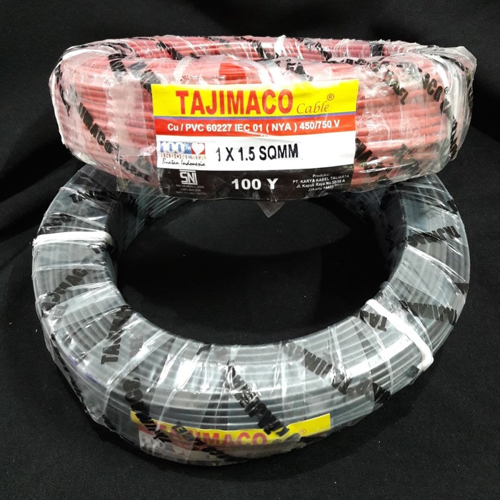 Kabel Listrik Tunggal TAJIMACO NYA 1,5mm (100Yard)