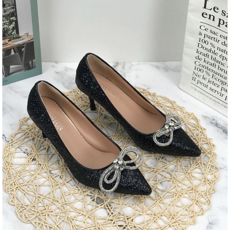 555 sepatu sendal wanita import realpict