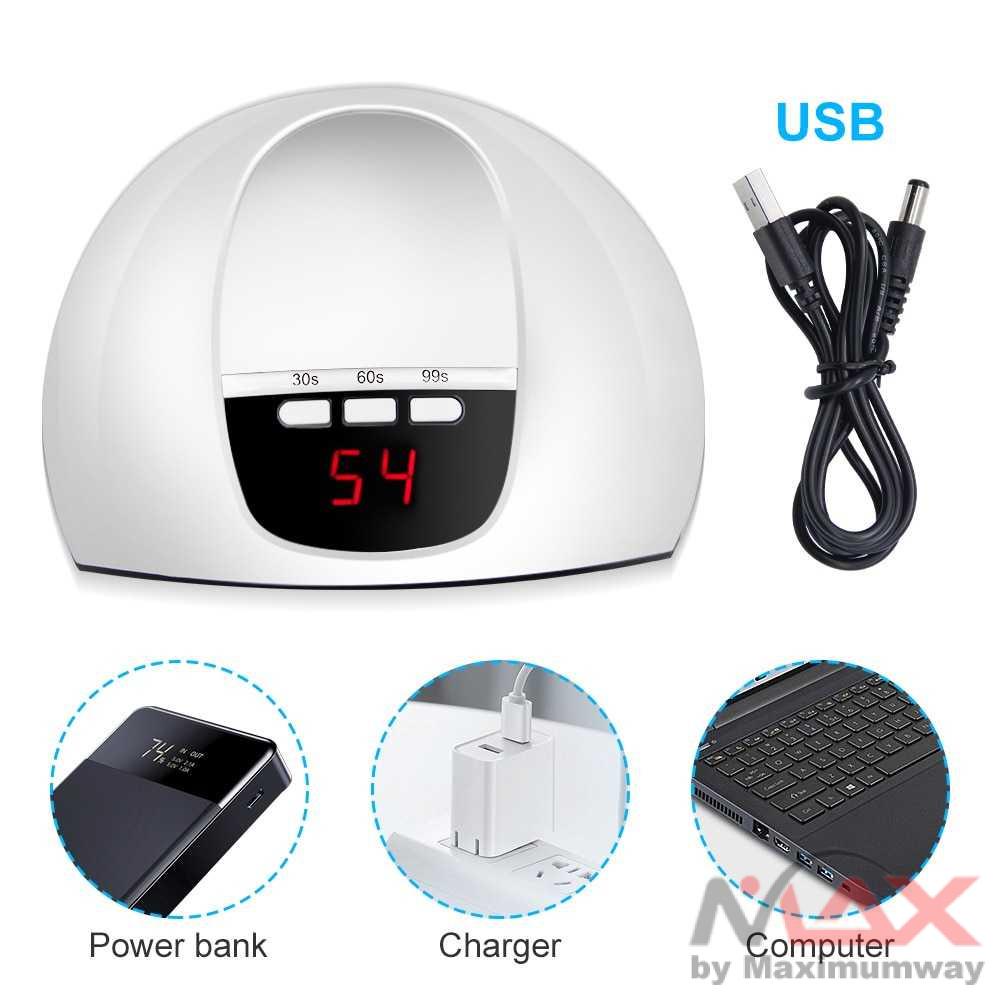 Pengering Kutek Kuku Gel Nail Art 54W PROFESIONAL Smart Portable Lampu UV LED Nail Dryer YZ23 54W Manicure Lamp Third Gear Timing Smart Grill LED Dual Light Source Nail Phototherapy Machine Nail Lamp Hot-selling nail art dryer LED nail art lamp UV lamp