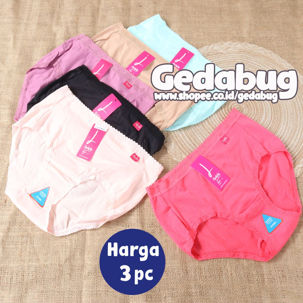 CD LYDYLY LD 005 | CD Celana dalam wanita semi renda Katun / Gedabug