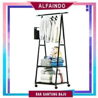  Rak  Gantungan Baju  Minimalis Besi  RM002 pengganti Lemari 