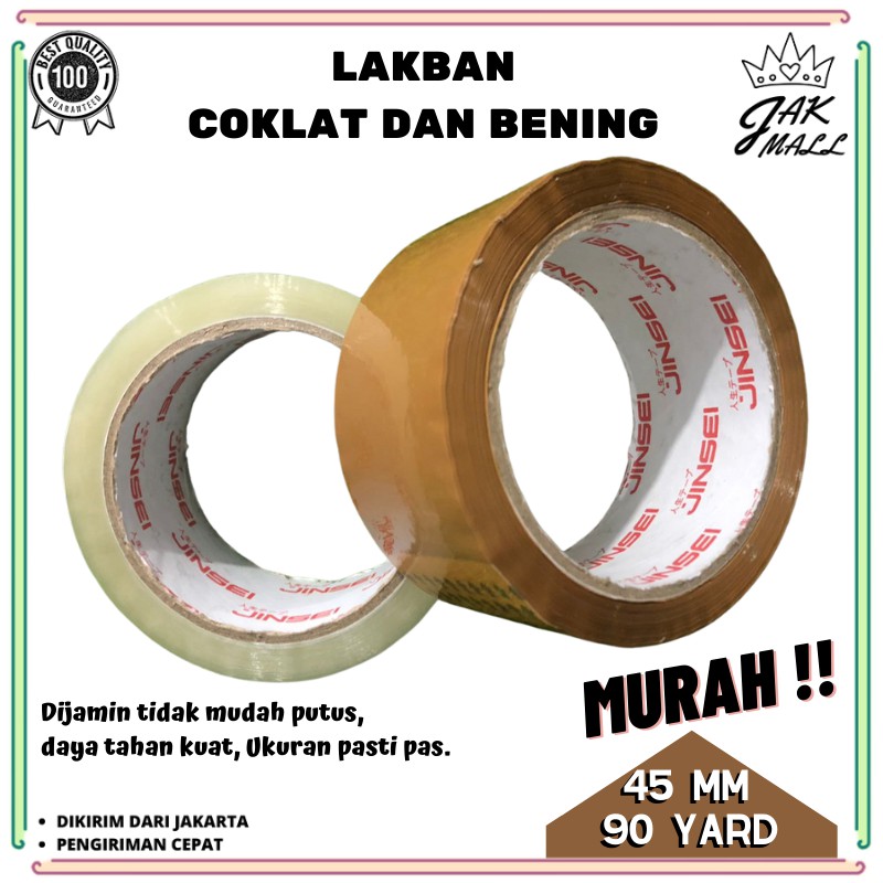 

Lakban 45 X 90 1 Roll/1 Gulung Premium Quality