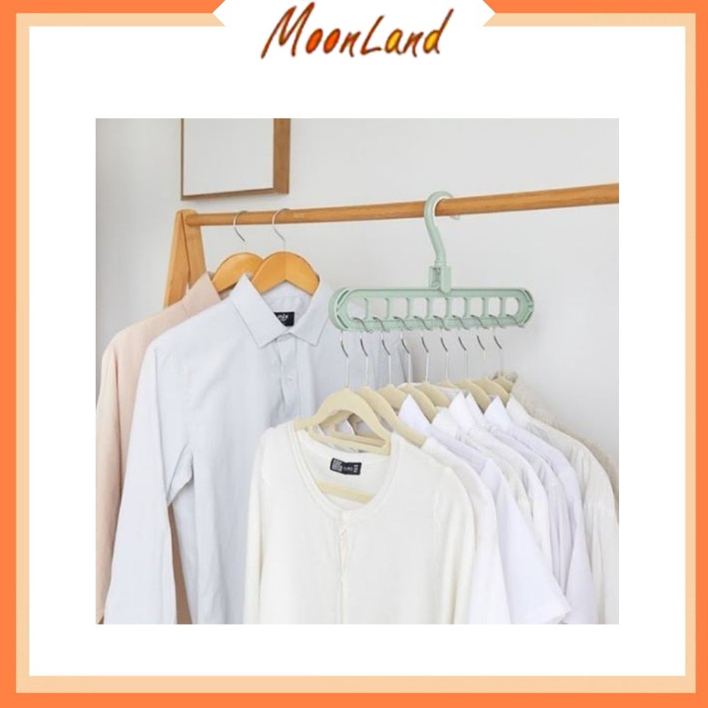 MoonLand 263 Hanger Gantungan Pakaian 8 In1 Gantungan Multifungsi Susun Handuk Hanger Jilbab MURAH