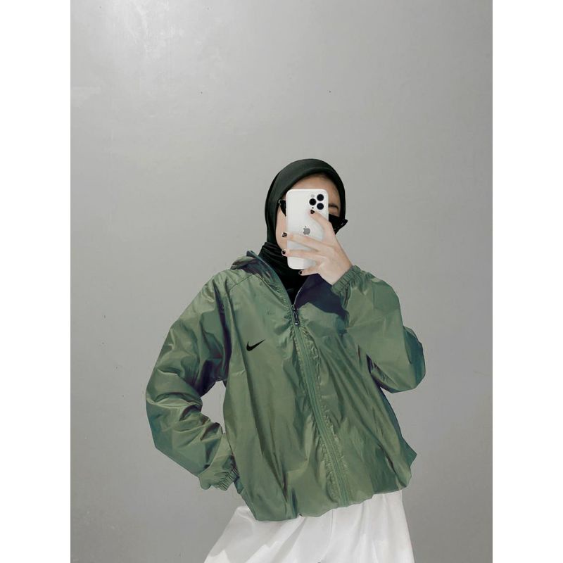 Jaket Olahraga Parasut Pria dan Wanita , Sauna Suit, Jogging, Lari, Bersepeda, Despo, Gym Fitnes, Senam, Pria dan Wanita-ARMY NIKE