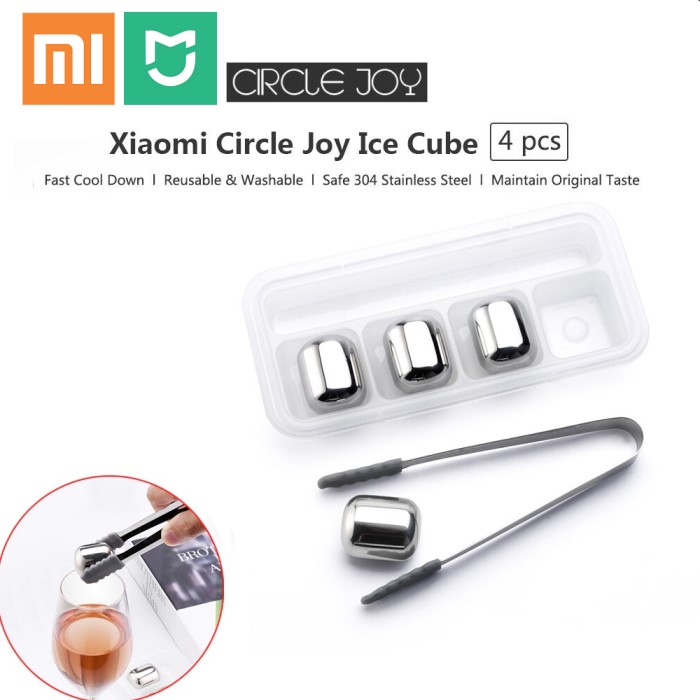 TERBARU XIAOMI MIJIA CIRCLE JOY ICE CUBE ES BATU PENDINGIN MINUMAN STAINLESS