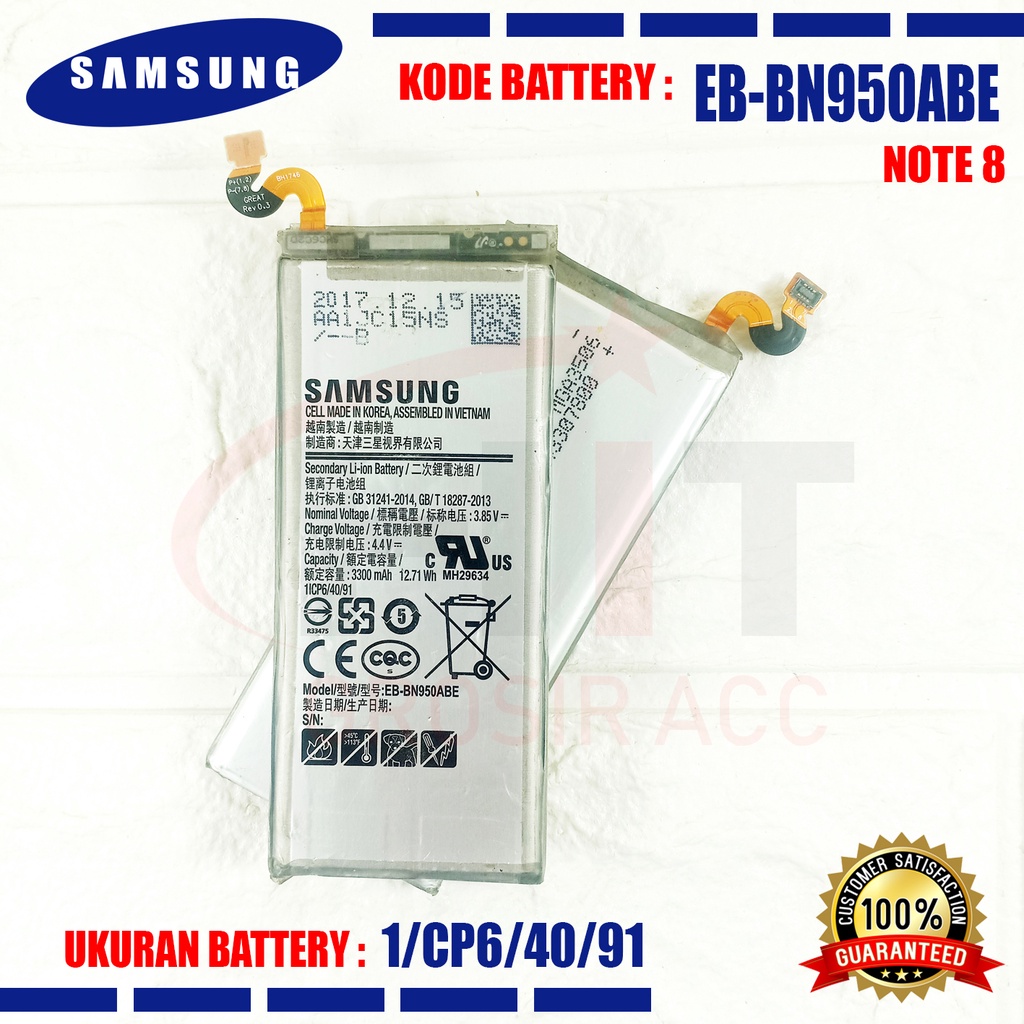 Baterai Battery EB-BN950ABE FOR Samsung Galaxy Note 8