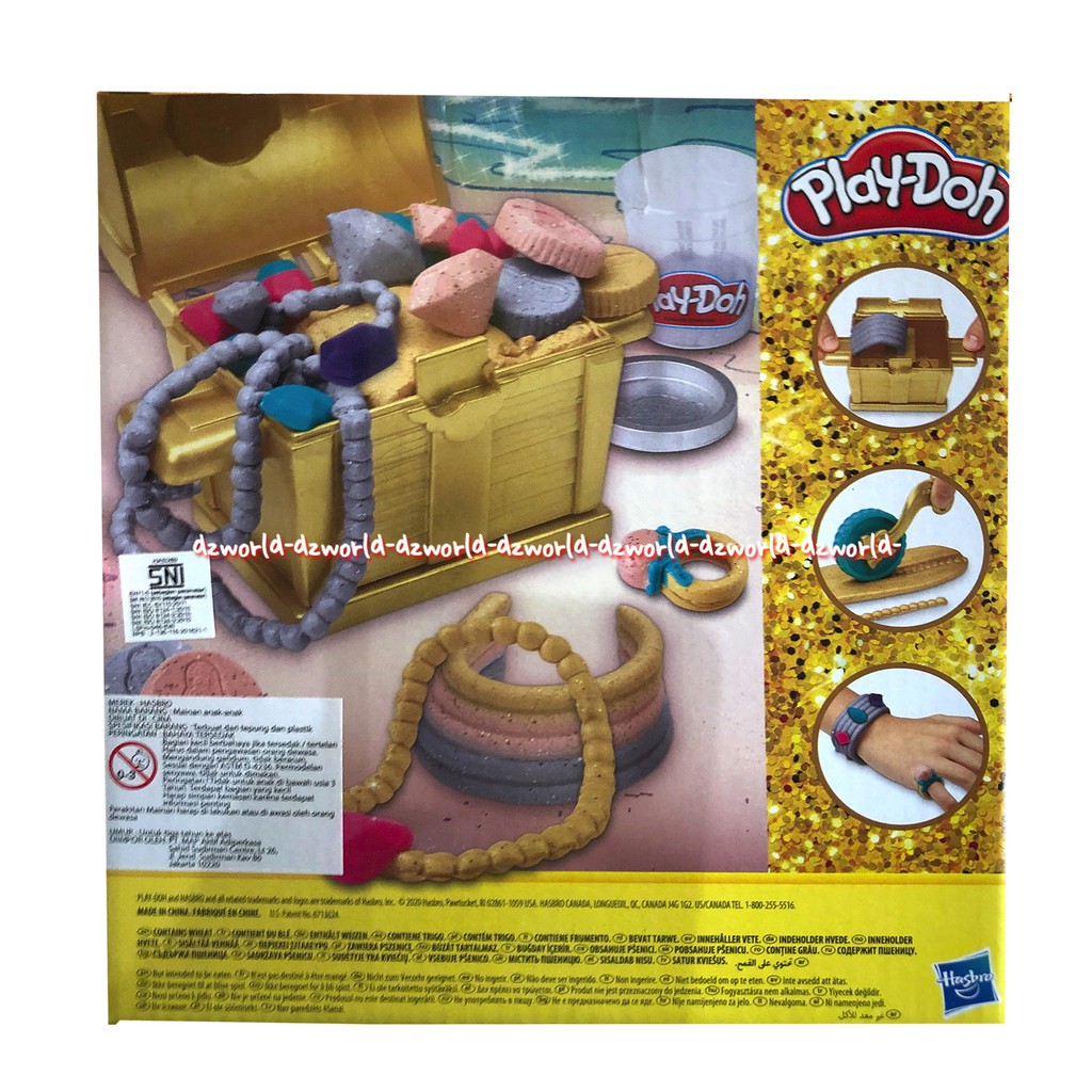 Play-Doh Treasure Splash Mainan Lilin Playdoh Membuat Mencari Harta Karun Emas Treasur