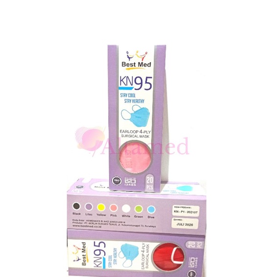 Masker kn95 kf94 bestmed warna box 20 pcs