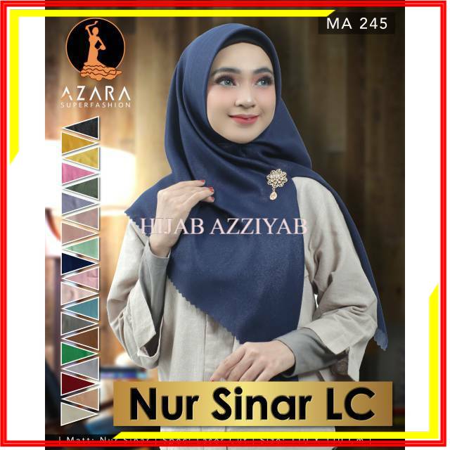 JILBAB AZARA SHINAR LUXE LASER NUR SHINAR LC AZARA GLAMOUR SEGIEMPAT MURAH TERMURAH