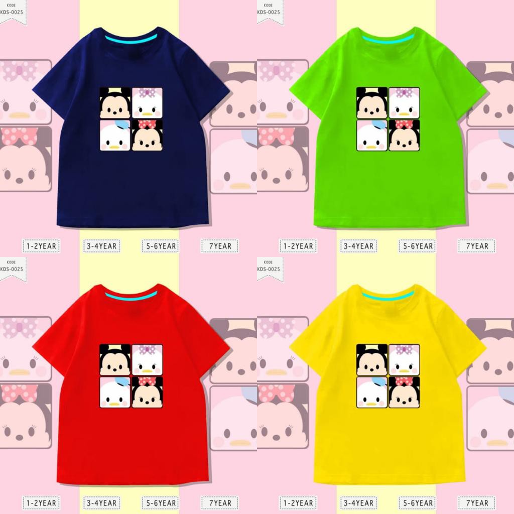 Baju Anak 1-10 thn/ Kaos Distro DTF Anak Laki Laki dan Perempuan / Unisex / Motif TsumMickey