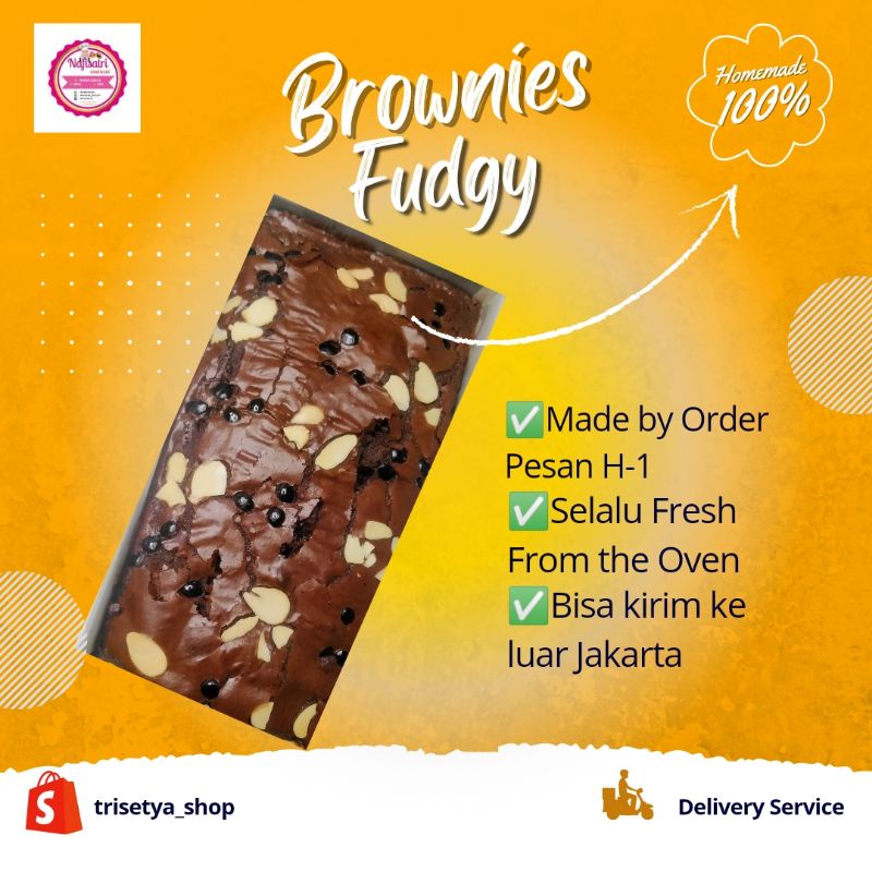 

Brownies Fudgy Homemade enak dan murah