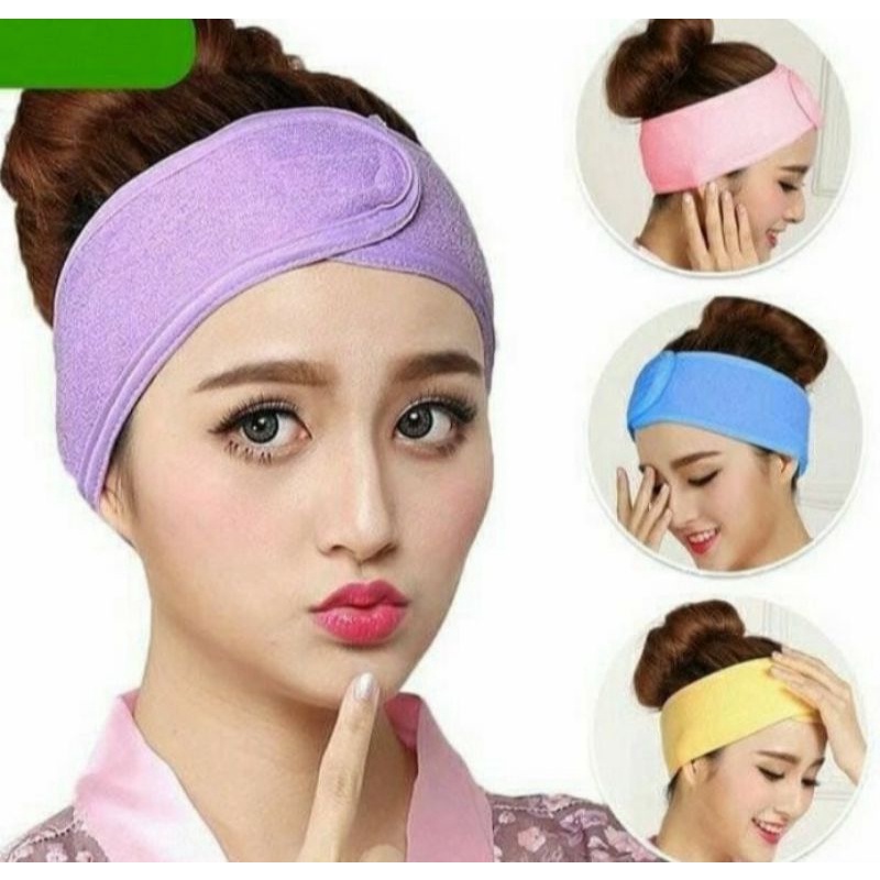 Bandana Facial Masker Head Band Bando Kepala Facial Mandi Makeup Kain