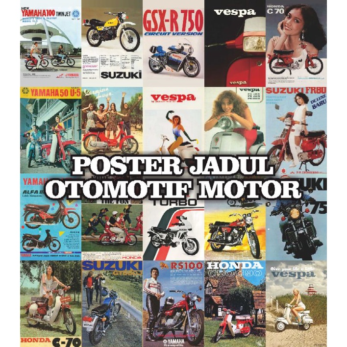 Poster Jadul Otomotif Motor / Sepeda Motor