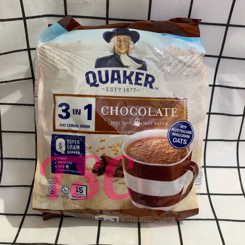 

Quaker 3 in 1 Oat Cereal Drink Chocolate Quaker 3 in 1 Chocolate / Sereal / Quaker / Cokelat